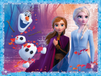 trefl 90814 puzzle 2-în1 "frozen" + memos (30/48/24 el.)