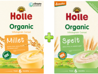 holle organic Набор пшенная каша + каша спельтовая (6 м +) 2х150 гр.