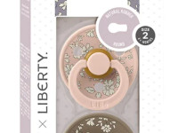 bibs Пустышка круглая латексная "colour liberty" capel & blush (6-18 м.) 2 шт.