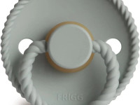 frigg suzeta rotunda din silicon "rope" (0-6 luni) sage