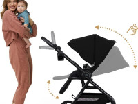 kinderkraft cărucior 2-in-1 yoxi negru