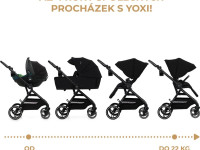 kinderkraft cărucior 2-in-1 yoxi negru