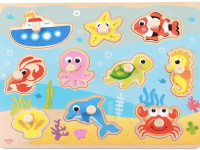 tooky toy ty856 puzzle din lemn „animale de mare”