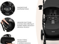 kinderkraft cărucior 2-in-1 yoxi gri