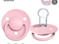 bibs Пустышка круглая силиконовая de lux (0-36 м.) baby pink