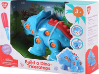 playgo 2044 set de joc "asamblați un dinozaur: triceratops”