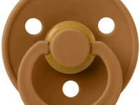 bibs Пустышка круглая латексная color s caramel (0-6 м.)