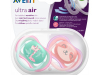 avent scf349/12 suzera din silicon ultra air (18 m+) 2 buc.