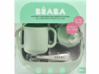 beaba 5786 set de masa din silicon essentials (4 piese) verde