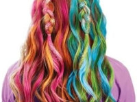 cra-z-art 34050int set de păr "barbie rainbow tie-dye hair designer"