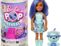 barbie hrk63 păpușă surpriza "pop reveal" chelsea  bubble tee mix"