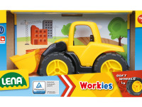 lena 01262 jucărie "tractor cu găleată" (14 cm.)