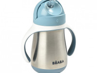 beaba 3566 cana inox cu pai 250 ml. (8 m.+) albastru