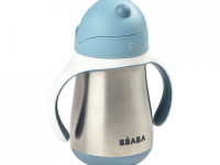 beaba 3566 cana inox cu pai 250 ml. (8 m.+) albastru