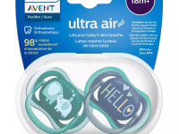 avent scf349/18 Пустышка силиконовая ultra air (18 м+) 2 шт.