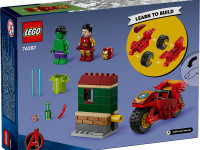 lego marvel 76287 constructor "iron man cu motocicleta si hulk" (68 el.)