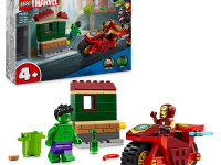 lego marvel 76287 constructor "iron man cu motocicleta si hulk" (68 el.)