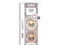 bibs Пустышка круглая латексная "colour liberty" eloise & blush (0-6 м.) 2 шт.