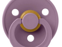 bibs suzeta rotunda din latex color s mauve (0-6 luni)