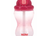 nuby nv0404001 Поильник "no-spill flip-it" c трубочкой (12м+) 360 мл.