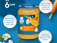 gerber piure de supă cu curcan și legume (6 luni+) 190 gr.