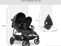 hauck carucior pentru gemeni uptown duo melange black