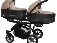 babyactive carucior pentru gemeni 3 in 1 twinni beige