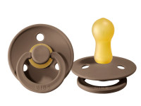 bibs suzeta rotunda din latex dark oak & dark oak (6-18 luni) 2 buc.