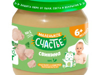 "Маленькое счастье" Пюре Свинина 80 гр. (6м+)