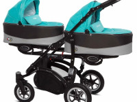 babyactive carucior pentru gemeni 2 in 1 twinni tropic green