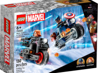 lego marvel 76260 constructor " black widow și captain america pe motociclete" (130el.)