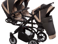 babyactive carucior pentru tripleti 2 in 1 trippy beige