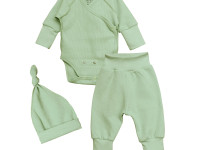 minikin 231660356-62 set de 3 piese "baby style" (m. 56-62) olive