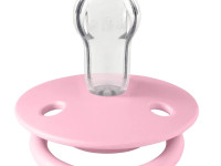 bibs suzeta rotunda din silicon de lux (0-36 luni) baby pink