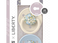 bibs suzeta rotunda din silicon de lux eloise & baby blue (0-36 luni) 2 buc.