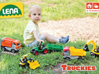 lena 01625 jucărie "tractor cu remorcă" (36 cm).