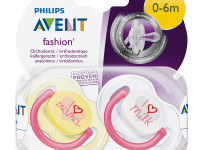 avent scf172/50 suzeta din silicon classic "i love" (0-6 m.) 2 buc.