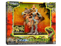 primal clash 37074lt set de joc "dinozaur cu călăreț" (in sort.)