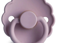 frigg suzeta rotunda din silicon "daisy" (0-6 luni) soft lilac