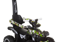 chipolino mașină cu mâner  atv rocahc02307wg alb\verde