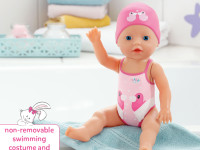 zapf creation 835302 păpuşă baby born swimming lizzie (30 cm)