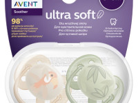 avent scf091/07 suzeta din silicon ultra soft (0-6 m) 2 buc.  