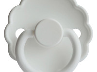 frigg suzeta rotunda din silicon "daisy" (0-6 luni) bright white