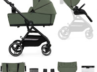 kinderkraft cărucior 2-in-1 yoxi verde