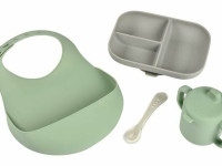 beaba 5786 set de masa din silicon essentials (4 piese) verde