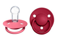 bibs suzeta rotunda din silicon de lux coral & ruby (0-36  luni) 2 buc.