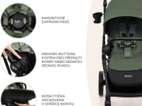 kinderkraft cărucior 2-in-1 yoxi verde