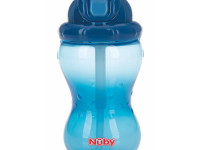 nuby nv0404001 Поильник "no-spill flip-it" c трубочкой (12м+) 360 мл.