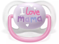 avent  scf080/02 suzeta din silicon "i love" (0-6 m.) 2 buc.