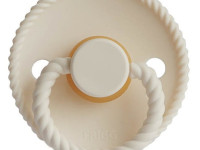 frigg suzeta rotunda din silicon "rope" (6-18 luni) cream